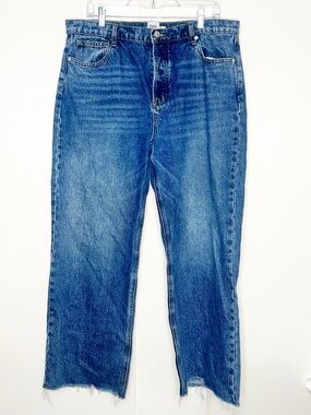 Princess Polly Wide Leg Raw Hem Jeans